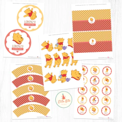 Kit imprimible Winnie Pooh, Personalizado