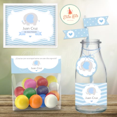 Kit imprimible elefante corazón nene