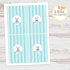 kit imprimible ovejita nene varón