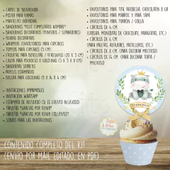 Kit imprimible hipopótamo nene varón, 1 Añito Bautismo Baby Shower