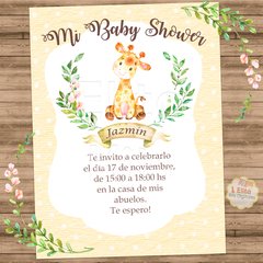 kit imprimible jirafa bebe baby shower nena