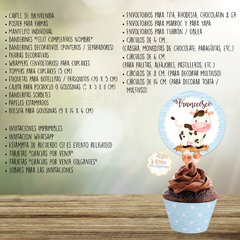 Kit Imprimible vaca vaquita nene varón