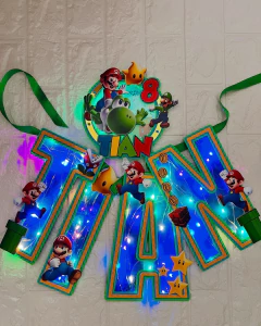 Banderín Personalizado con Letras y Led precio x letra - Los Papeles delAtelier