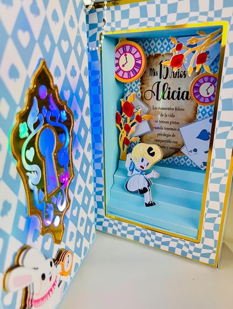 Invitaciones Libro con luz x unidad