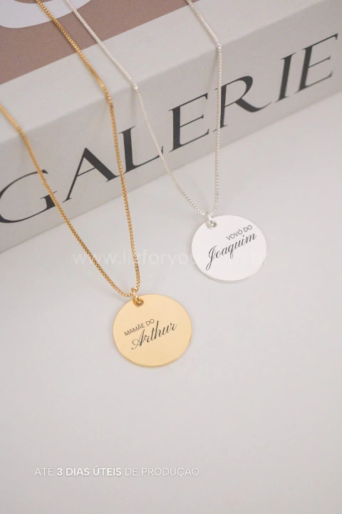 Colar Medalha Personalizável Mamãe Vovó - 20mm x 20mm - buy online