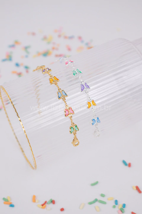 Pulseira Borboleta Colors Infantil - comprar online