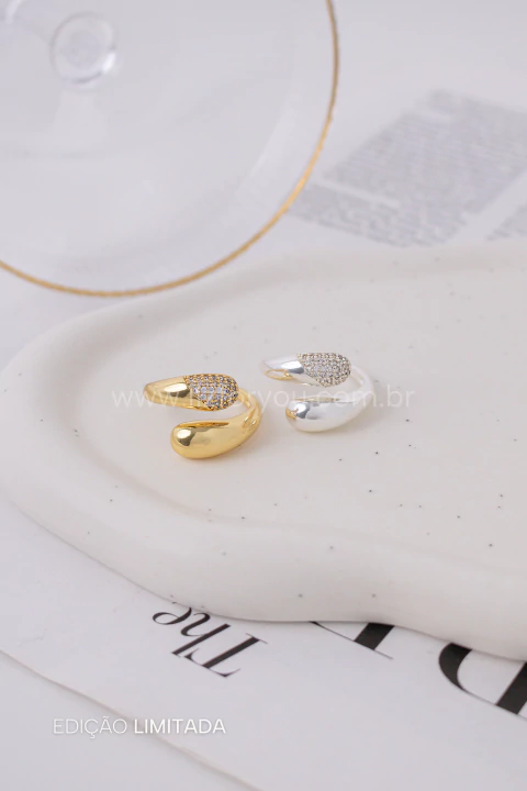 Anel Regulável Lien Cravejado - comprar online