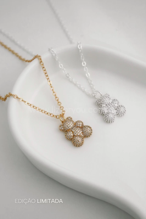 Colar Urso Cravejado