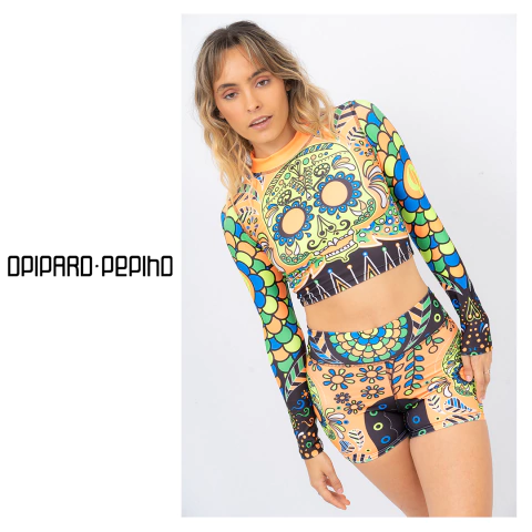 Crop top lycra • Mexicote Naranja • Opiparo Pepino