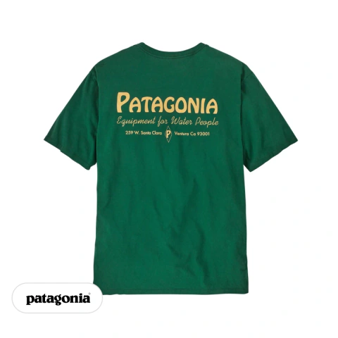 Remera Patagonia algodón orgánico Water People Pocket Hombre • WPCO Verde