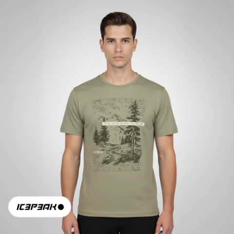 Remera urbana algodón Mosbach Hombre • Antique green • Icepeak - comprar online