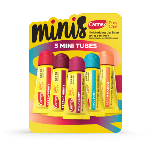 Carmex mini daily moisturizing Lip balm x 5