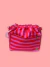 Bolsa Manübagú | Listras Rosa e Vermelho - ManüMonuMei
