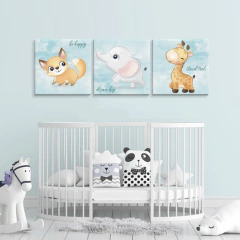 Cuadros en Lienzo Tríptico 30x30 cm diseño Ebro