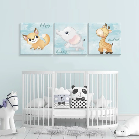 Cuadros en Lienzo Tríptico 30x30 cm diseño Ebro