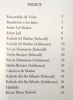 Libro Bircón y Zemirot de Shabat en internet