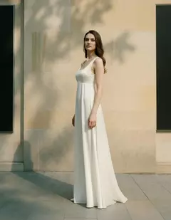 Vestido Noiva Cetim & Seda Império Clean na internet