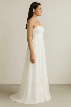 Vestido Noiva Clean Seda Romance - Estilista Viviane Batista