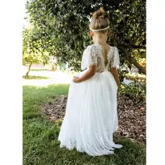 Imagem do Vestido Menina Boho Longo Renda Francesa