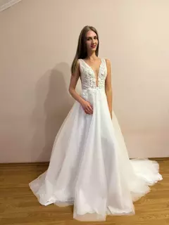 Vestido Noiva Decote Profundo - comprar online