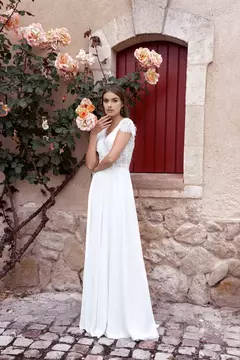 Imagem do Vestido Noiva Clean Renda Francesa & Seda