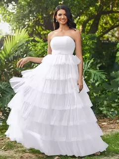 Vestido Noiva Boho Tule Camadas - comprar online