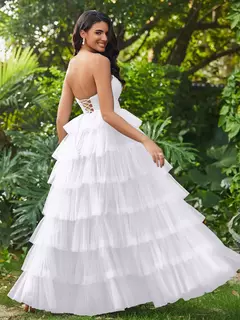 Vestido Noiva Boho Tule Camadas na internet