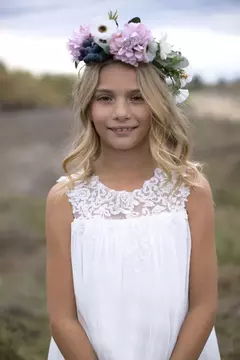 Vestido Boho Trapezio Bordado Menina na internet