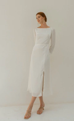 Vestido Noiva Midi Classico Cetim