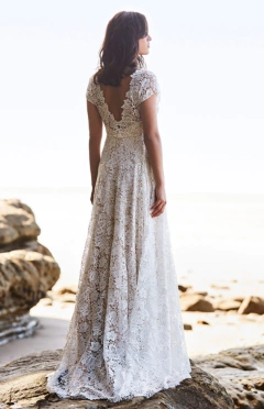 Vestido Noiva Renda Guipir Boho Chic