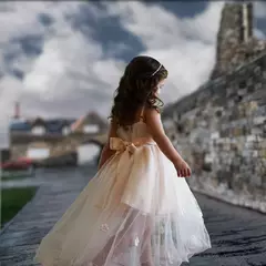 Vestido Menina Flores & Pérolas 3D - comprar online