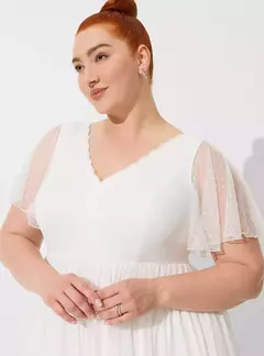 Vestido Noiva Clean Tule & Renda Plus - Estilista Viviane Batista