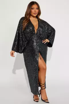 Vestido Caftan Luxo Paetês - loja online