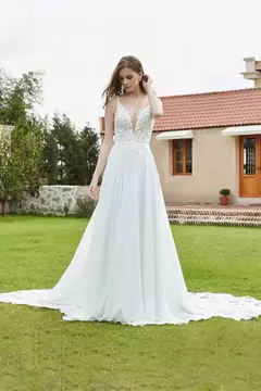 Vestido Noiva Clean Bordado - comprar online