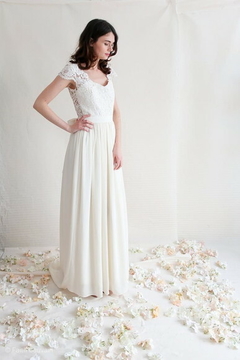 Vestido Noiva Crepe & Renda Clean - comprar online
