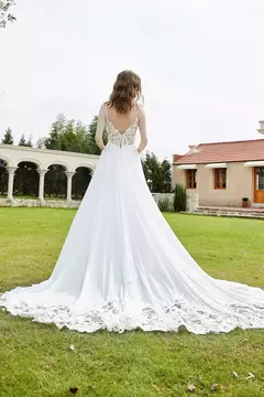 Vestido Noiva Clean Bordado na internet