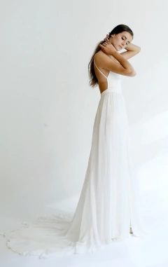 Vestido noiva liso clean