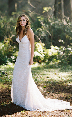 vestido noiva sereia de renda boho chic