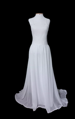 vestido de noiva boho chic renda musseline