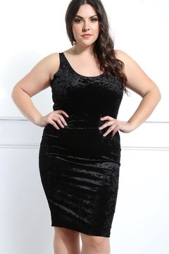 Vestido Tubinho Veludo Plus