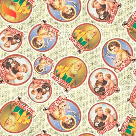 Tecido TNT Estampado Santos Juninos 1,4m x 2m Decoracao