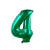1 Un Balão Bexiga Verde Metalizado Número 16p / 40cm