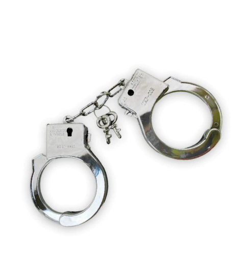 Acessorio Algema com Trava e Chaves Fantasia de Policial