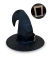 Chapeu de Bruxa Preto Com Ponta Virada e Fivela Halloween - comprar online