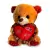 Urso Marrom de Pelúcia Fofinho Coracao Te Amo 20cm