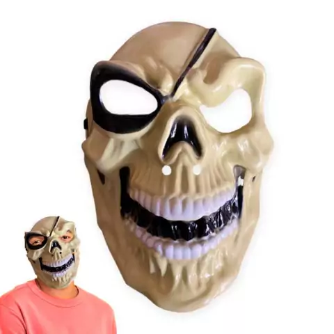 Máscara Caveira Pirata Carnaval Halloween Festas e Fantasia