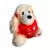 Cachorro de Pelúcia Fofinho Coração Te Amo 30cm
