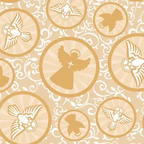 Tecido TNT Estampado Batizado Religioso 1,4m x 2m Decoracao