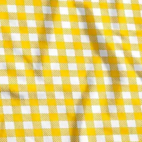 Tecido TNT Estampado Xadrez Amarelo Quadriculado 1,4m x 2m Decoracao