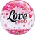 Balão Bexiga Bubble Te Amo Confete Coração 22P Qualatex 56cm